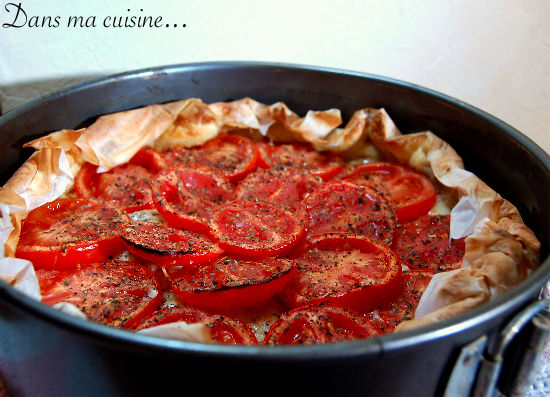 recettes plats Tarte moutarde & tomates