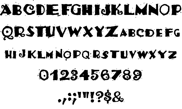 Taco salad font
