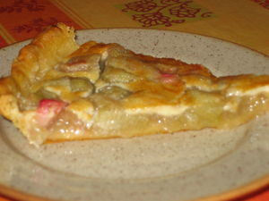 Tarte à la rhubarbe à ma façon recettes dessert Tarte à la rhubarbe à ma façon