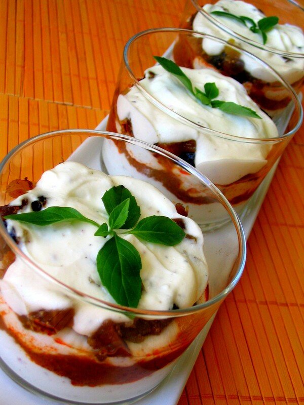 Verrines de Chèvre ayx fruits secs