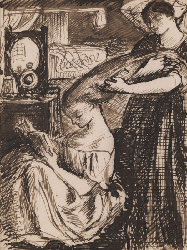 Libson-Yarker-Dante-Gabriel-Rossetti-Elizabeth-Siddal-Having-Her-Hair-Combed-LAW19W-1-e1571400953541