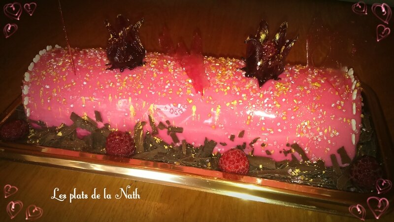 Bûche framboises chocolat3