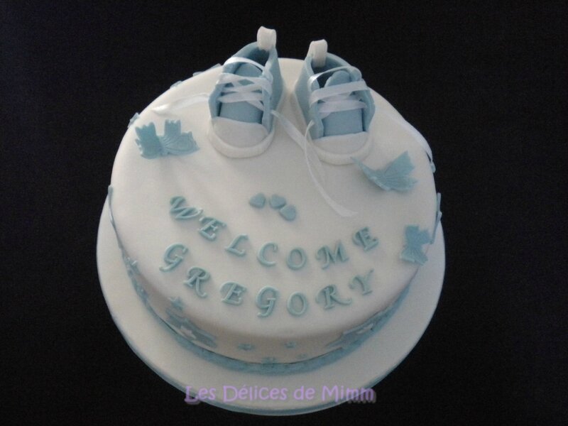 Gâteau pour une baby shower (pâte à sucre) 5