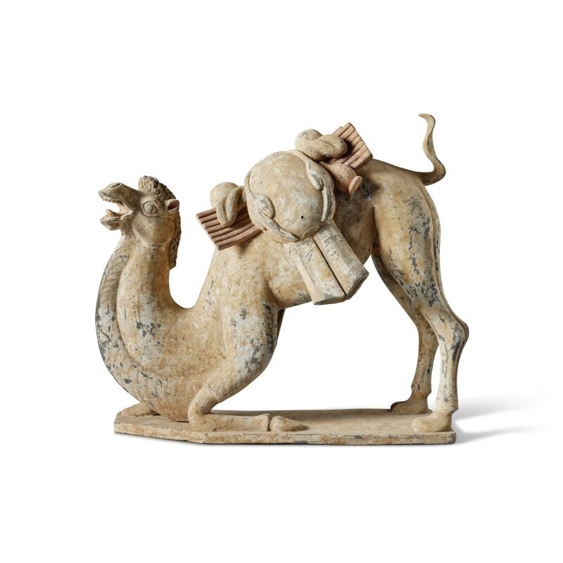 A painted pottery camel, Tang dynasty (618-907)