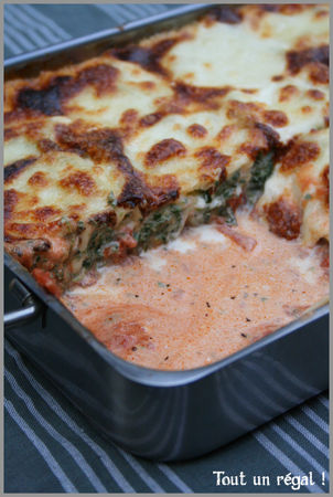 Cannellonis aux épinards et à la ricotta recettes entrees Cannellonis au saumon et aux épinards