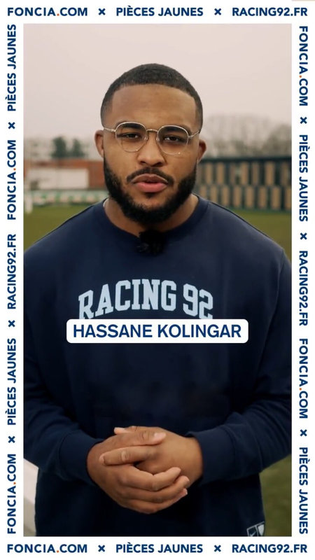 Hassane Kolingar Racing 92 avec Foncia