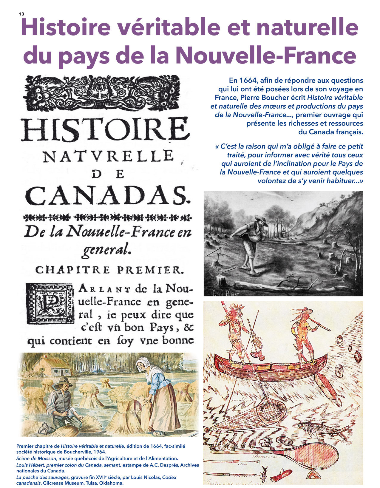 PB 13 Histoire naturelle et véritable