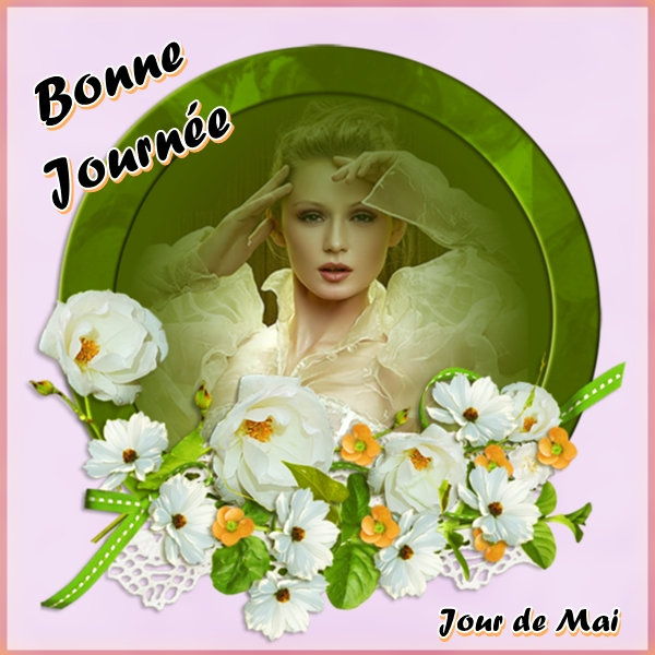 Bonne Journée Femme fleurs blanches 23072021