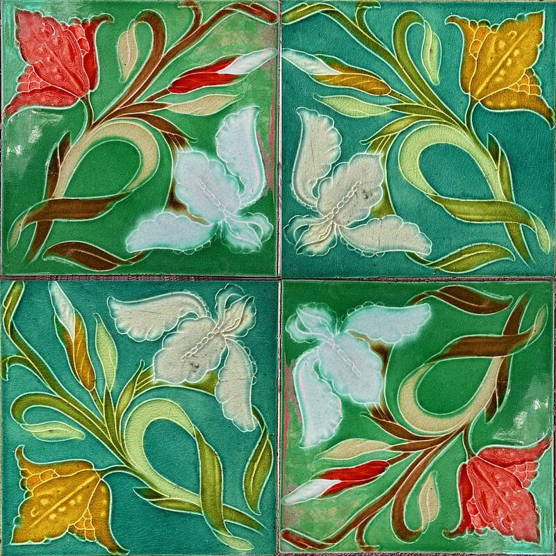 tile-wall-tile-jugendstil-art-nouveau-ceramic-decorative-design-vintage-pattern