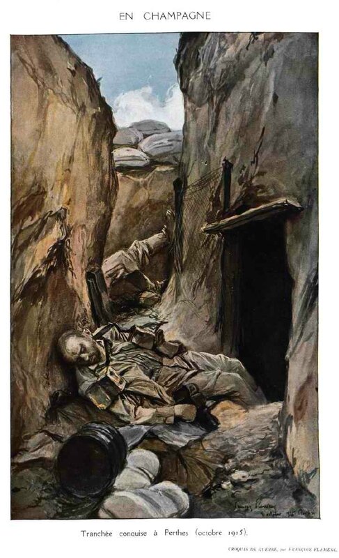 Flameng tranchée 1915