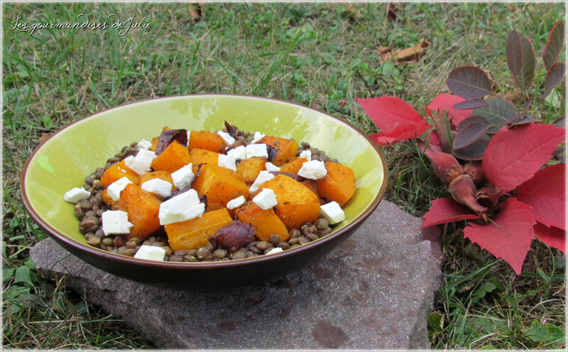 salade tiède lentilles butternut