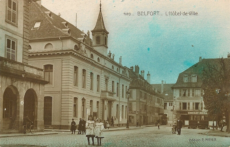 Belfort CPA Place d'Armes Hôtel de Ville Tramway