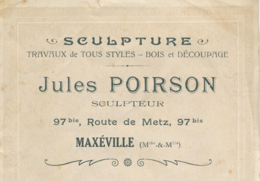 Poirson en-tête papier commercial