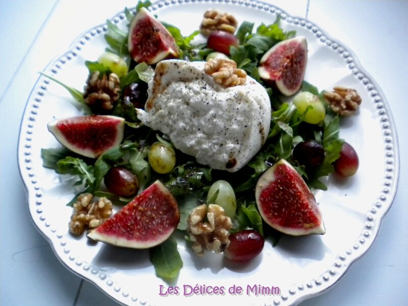 Burrata aux saveurs d’automne (figues, raisins, noix…) 3