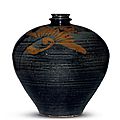 A large Henan russet-painted black-glazed <b>wine</b> <b>jar</b>, Jin dynasty (1115-1234)