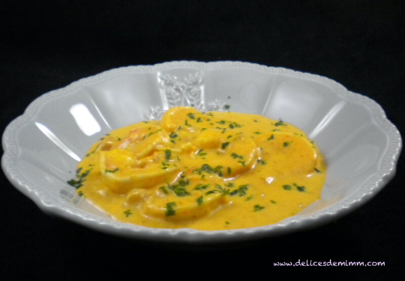 Scampis et crevettes grises à la sauce bisque 5