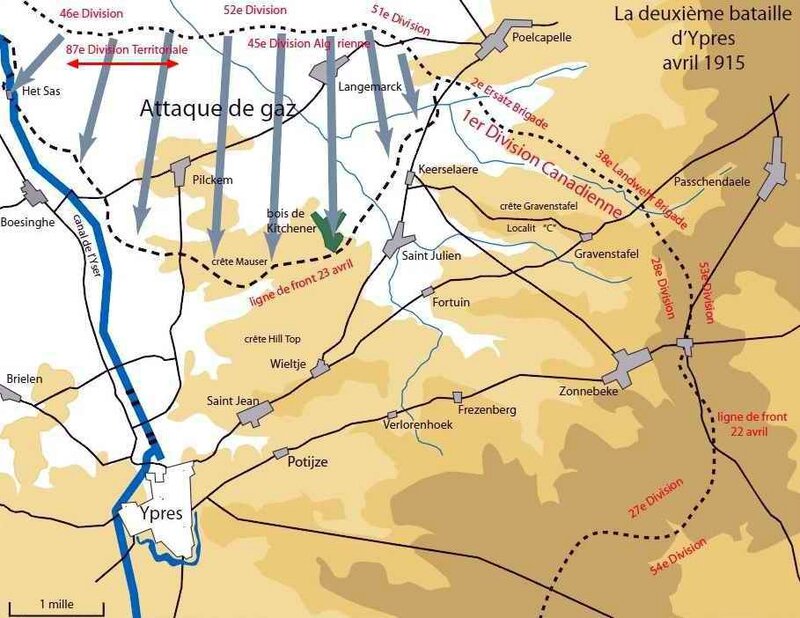 Attaque de gaz Avril 1915