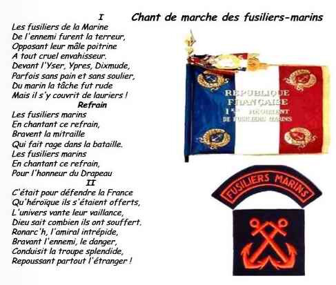 chant de marche fusillers-marins