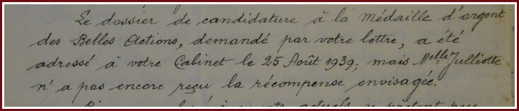 JULLIOTTE Monique - Courrier du maire - 1940