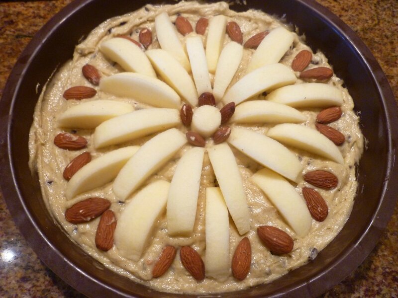 cake chocolat pommes et amandes