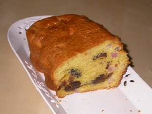 Cake aux lardons et pruneaux