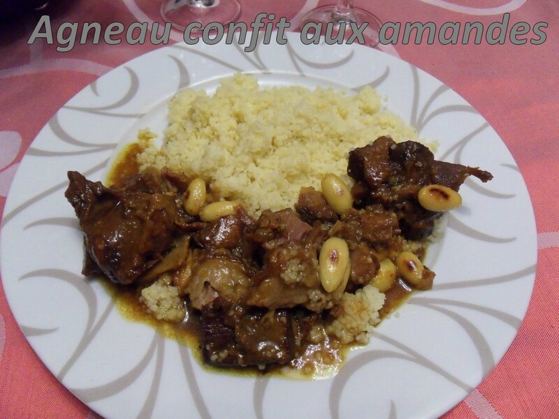 agneau confit aux amandes