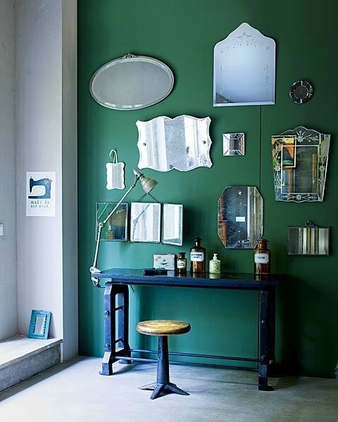 vtwonen-magazine-mirors-green-walls