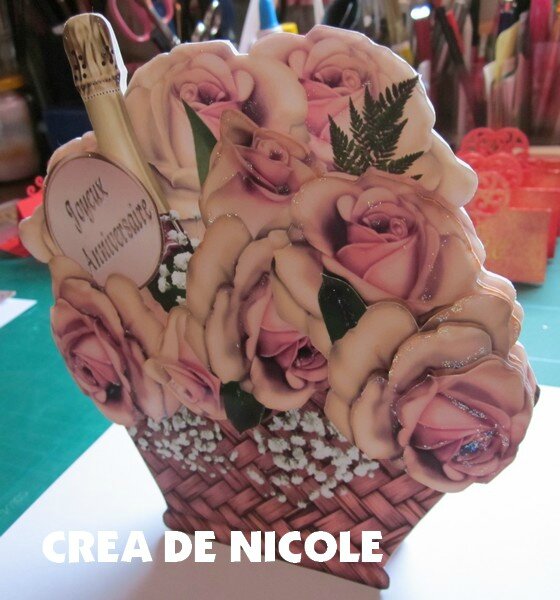 Corbeille de roses, face