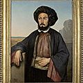 André Revel (Actif 1831-1942) ( Ecole française du XIXème siècle ) Portrait d?un égyptien, <b>1839</b>.
