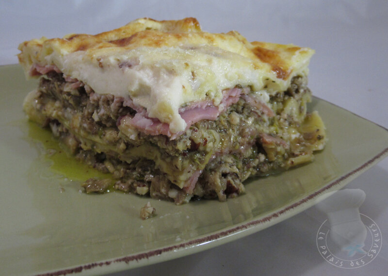 Lasagnes au pesto de champignons
