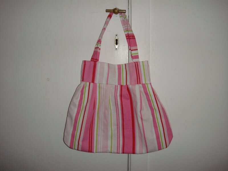 sac boule tissu bayadère