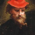 Parmigianino (Italian, 1503-<b>1540</b>), Self-portrait with red beret, circa <b>1540</b>