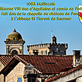 1083 Maillezais Guillaume VIII duc d'Aquitaine fait don de la chapelle du château de Pons à l’abbaye St Florent de Saumur