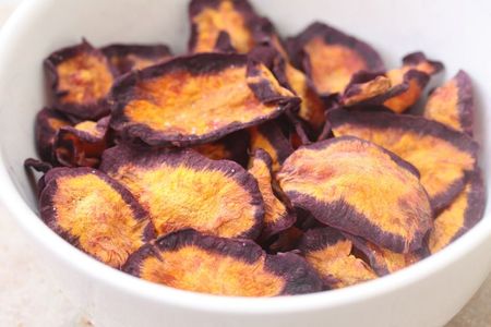 chips de carottes violettes chez requia blog