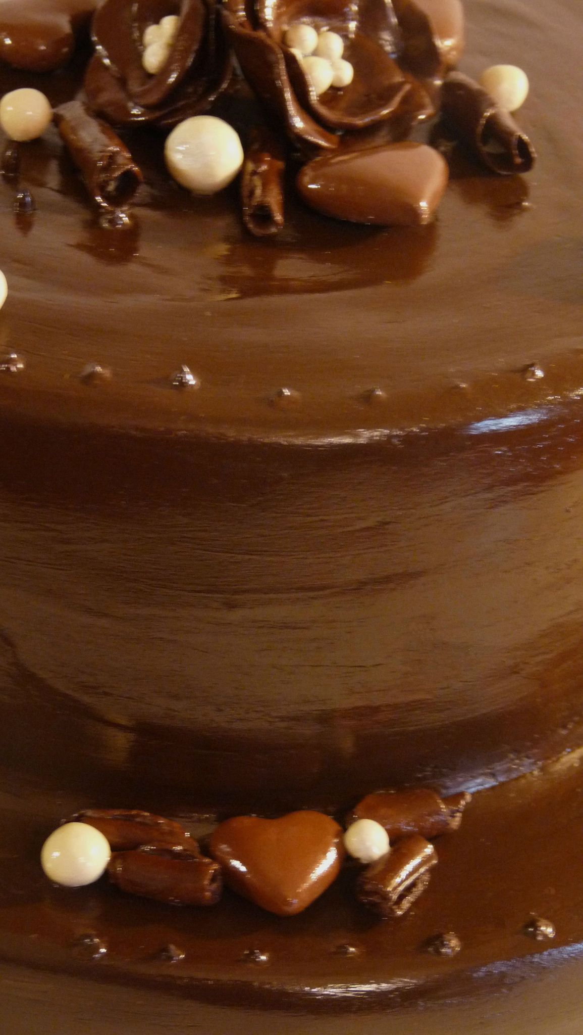 Gros plan, gâteau 3 chocolats, Bruxelles