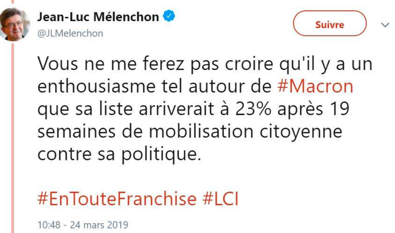 Mélenchon délire