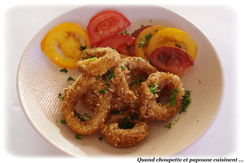 calamars panés aux graines de sésame et maïs torréfié-9650