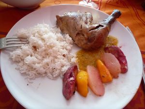 pintade aux peches