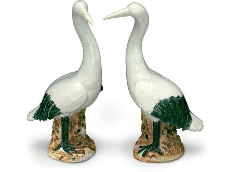 A pair of cranes, 18th century