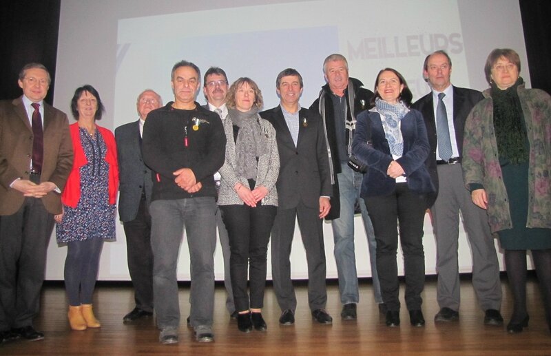 cérémonie voeux 2016 communauté de communes Avranches Mont-Saint-Michel médaille Karine Lair Loïc Legrand Dominique Belgacem Michel Leroyer Philippe Bas Claude Dulamon