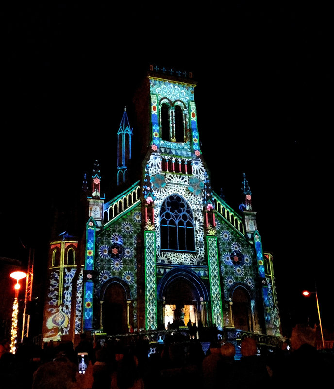 Biarritz, Biarritz en lumières 2021, église Sainte Eugénie (64)