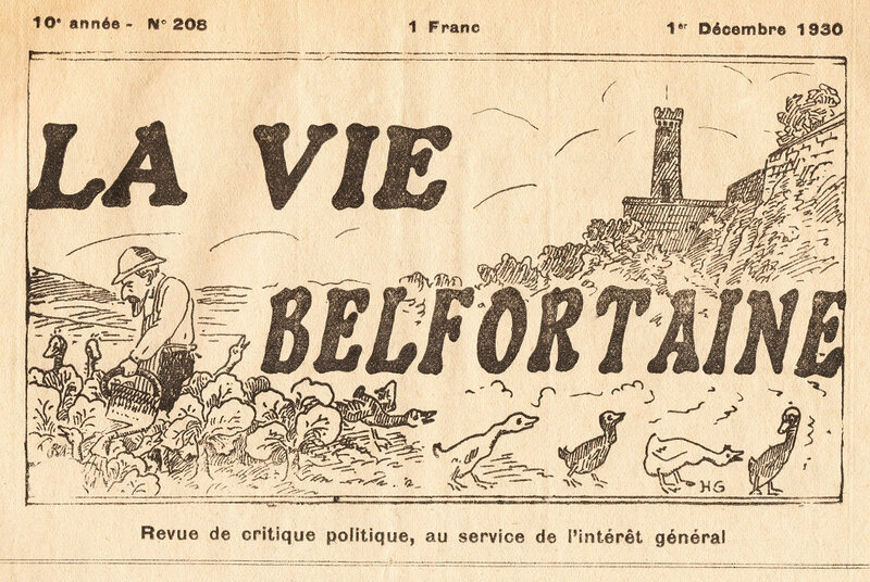 La Vie Belfortaine 1930 Miotte