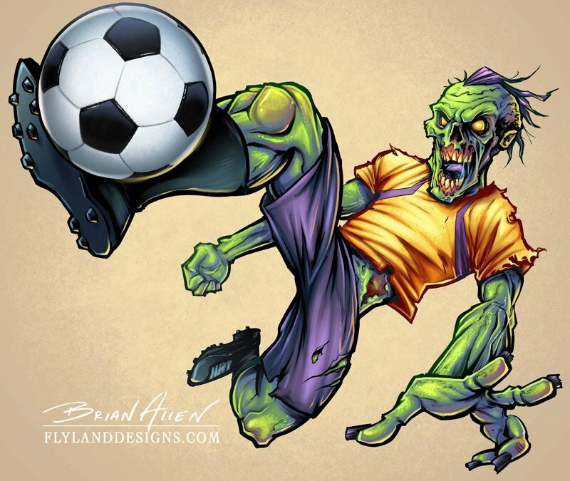 Zombie-Soccer-Mascot