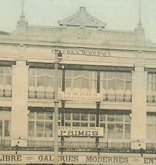Belfort CPA Galeries Modernes Banderoles R1