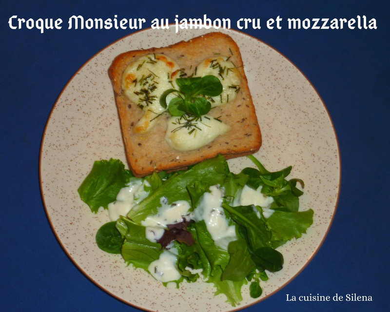 Croque Monsieur au jambon cru et mozzarella(3)