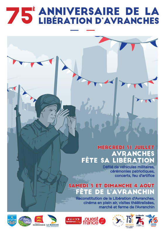 Avranches_libération_75_anniversaire_1944_2019_fête de l'avranchin_affiche_poster