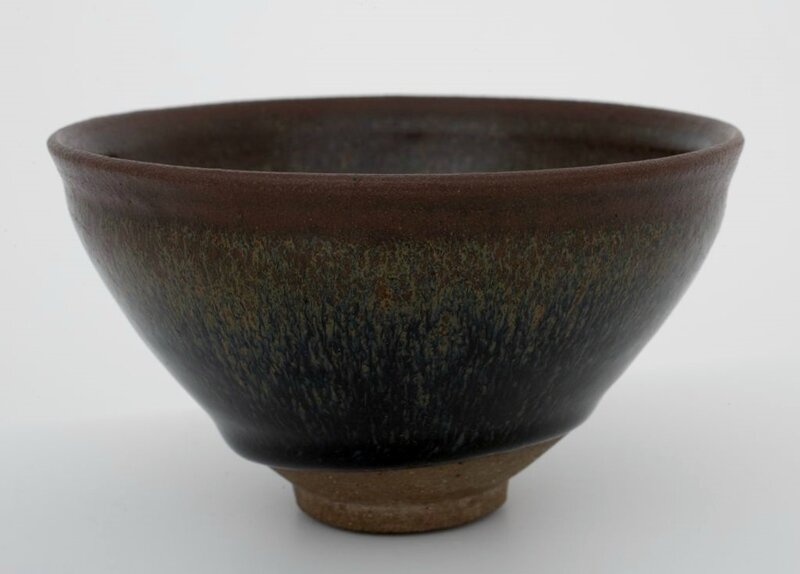 Tea Bowl with Indented Lip and Golden Brown Hare's-Fur Markings, Song dynasty, 12th-13th century