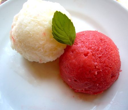 Sorbet citron fraise