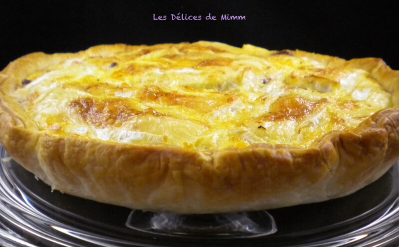 Quiche au camembert, pommes et lardons 5