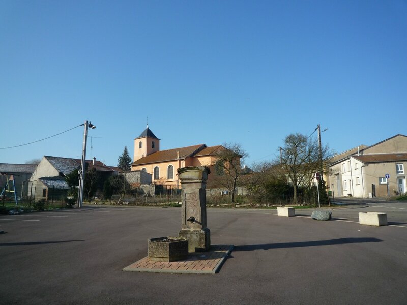 place et église d'Amelécourt